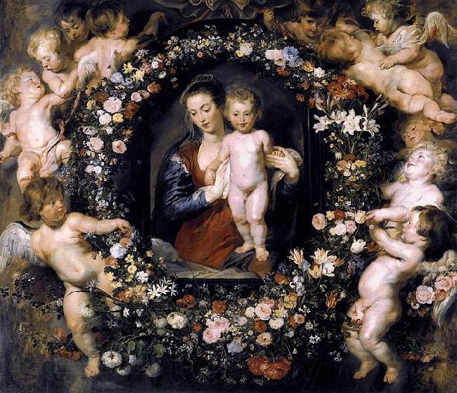 Peter Paul Rubens Madonna in Floral Wreath